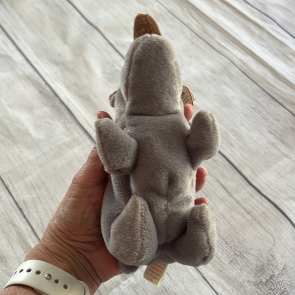 ⭐️HP!⭐️ NWT Ty Beanie Baby “Spike”‘ the rhino. PVC roller filling. 1996. - Picture 5 of 13
